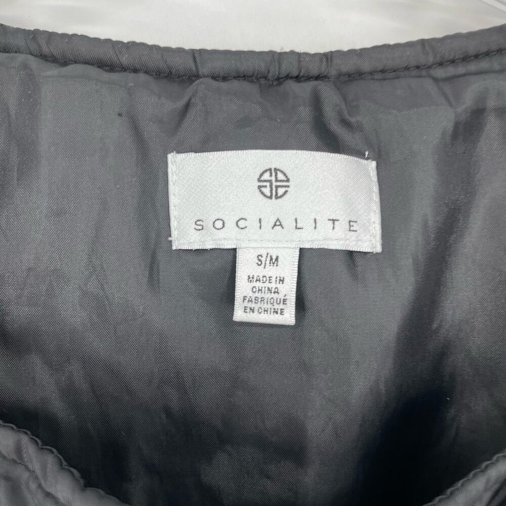 Socialite Black Puff Vest Size Small/Medium - Picture 5 of 6